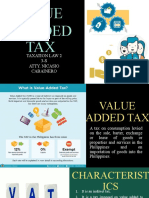 Value Added TAX: Taxation Law 2 3-S Atty. Nicasio Cabainero