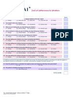 Test of Adherence To Inhalers: Score