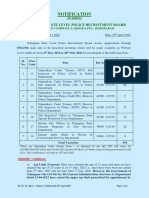 Notification: Telangana State Level Police Recruitment Board