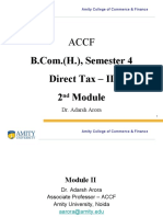 Direct Tax - II 2: Dr. Adarsh Arora