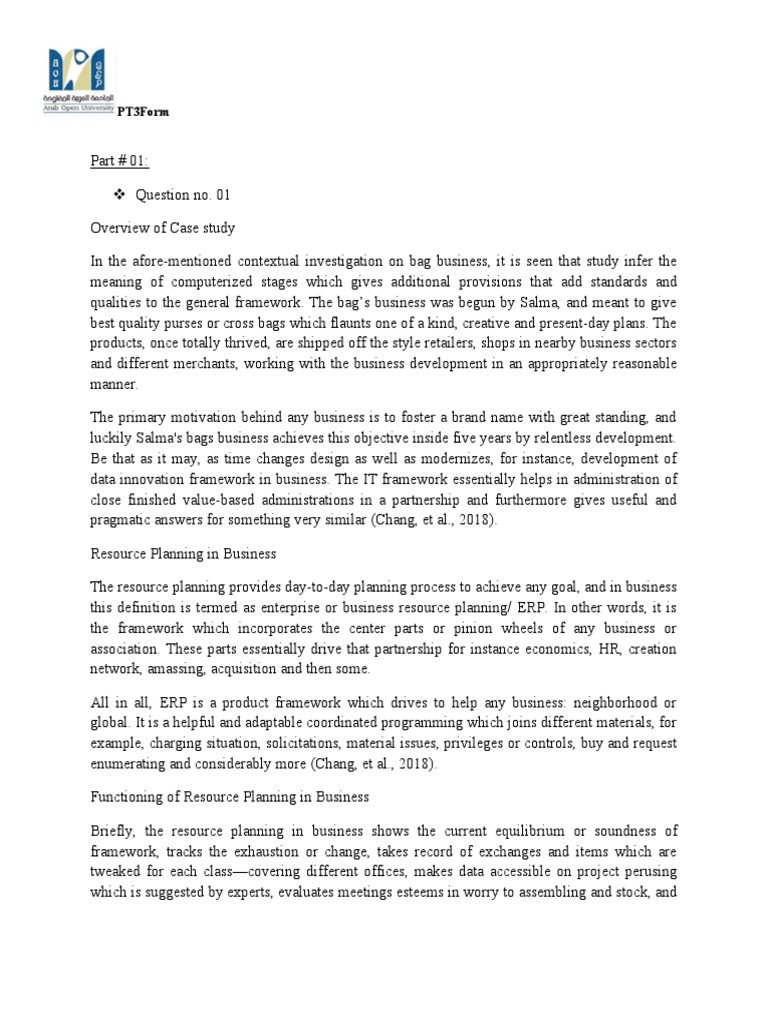 Acc 300 V17 Radhika | PDF | Information System | Enterprise Resource ...