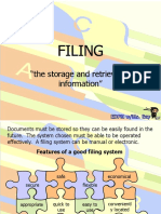 FILING AND STORAGE