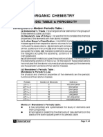 Inorganic Chemistry: Periodic Table & Periodicity