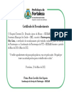 Certificado de Reconhecimento Fisio