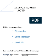 Morality of Human Acts