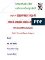 Disegno Meccanico - Elementi delle Macchine - Corso i Collegamenti, Viti e Saldatura - 2003