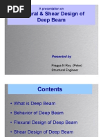 Deep Beam Flexure and Shear Design