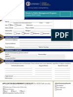 MPM Application Form (Standard Track) August 2022 Intake