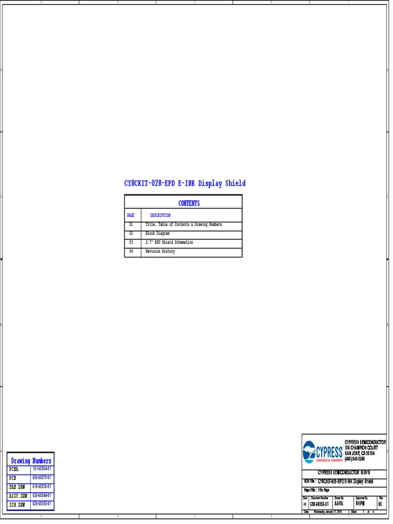 CY8CKIT-028-EPD Schematic | PDF | Computer Engineering