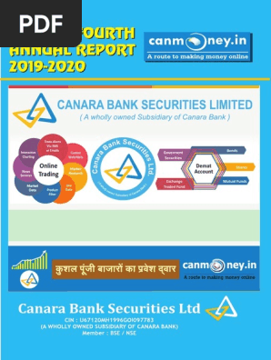 Canara Bank Annual Report 2019-20 - Final-Print | PDF | Internal 