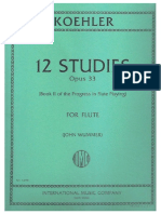 Koehler-12 Studies Op.33 Bk.2 - With Notes