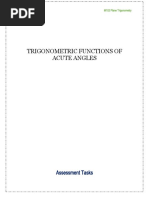 Trigonometric Functions of Acute Angles: Assessment Tasks