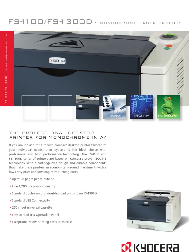 FS1100 FS1300 BrochureFinal | PDF | Printer (Computing) | Computer Hardware