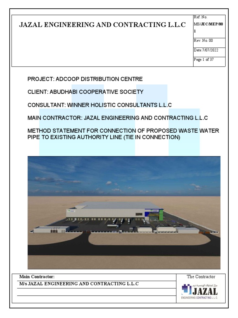 9) Method Statement For Connection of Proposed Conminedv Waste Water