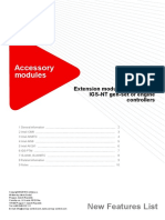 Accessory Modules: New Features List