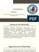 Unidad I, Introducción A La Ciencia de Los Materiales