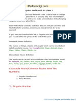 Singular and Plural For Class 5 PDF 2