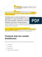 Products That Can Contain Dimethicone