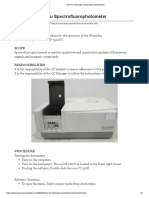SOP For Shimadzu Spectrofluorophotometer