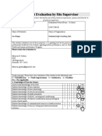 Student Evaluation by Site Supervisor Eric Phipps