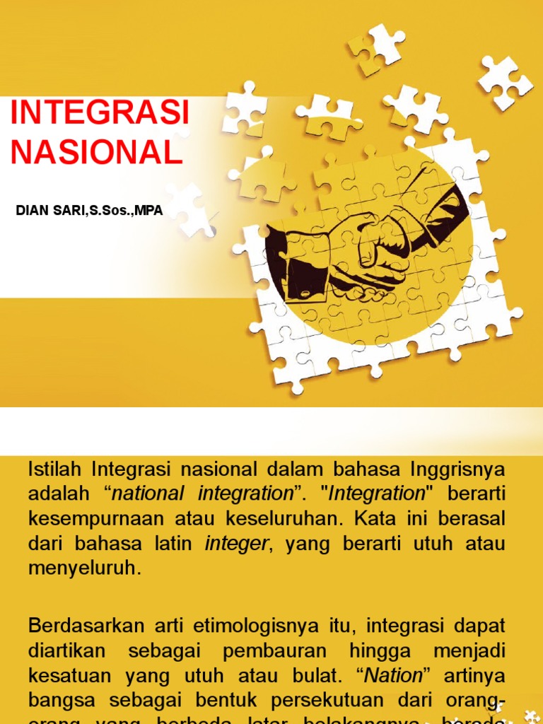 Integrasi Nasional Pdf