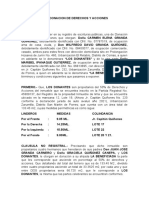 Donación de derechos y acciones inmuebles Lima