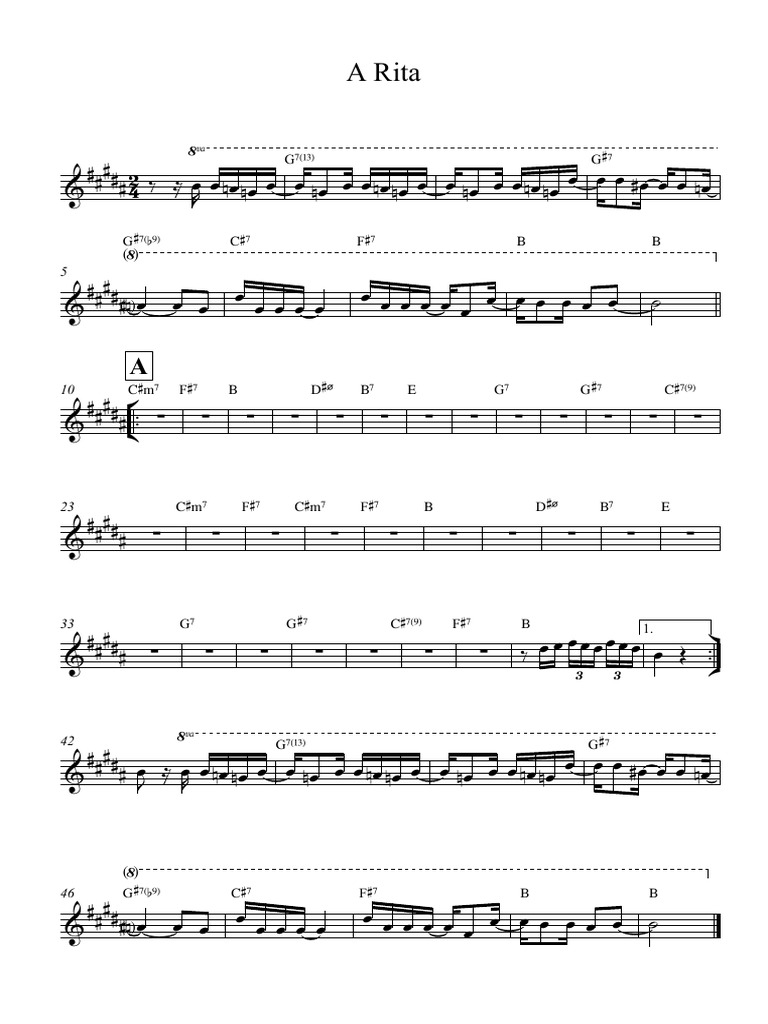 A Rita - Partitura Completa | PDF