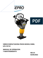 Manual Pison Vibrocompactadora BIOINGEPRO CVP-01