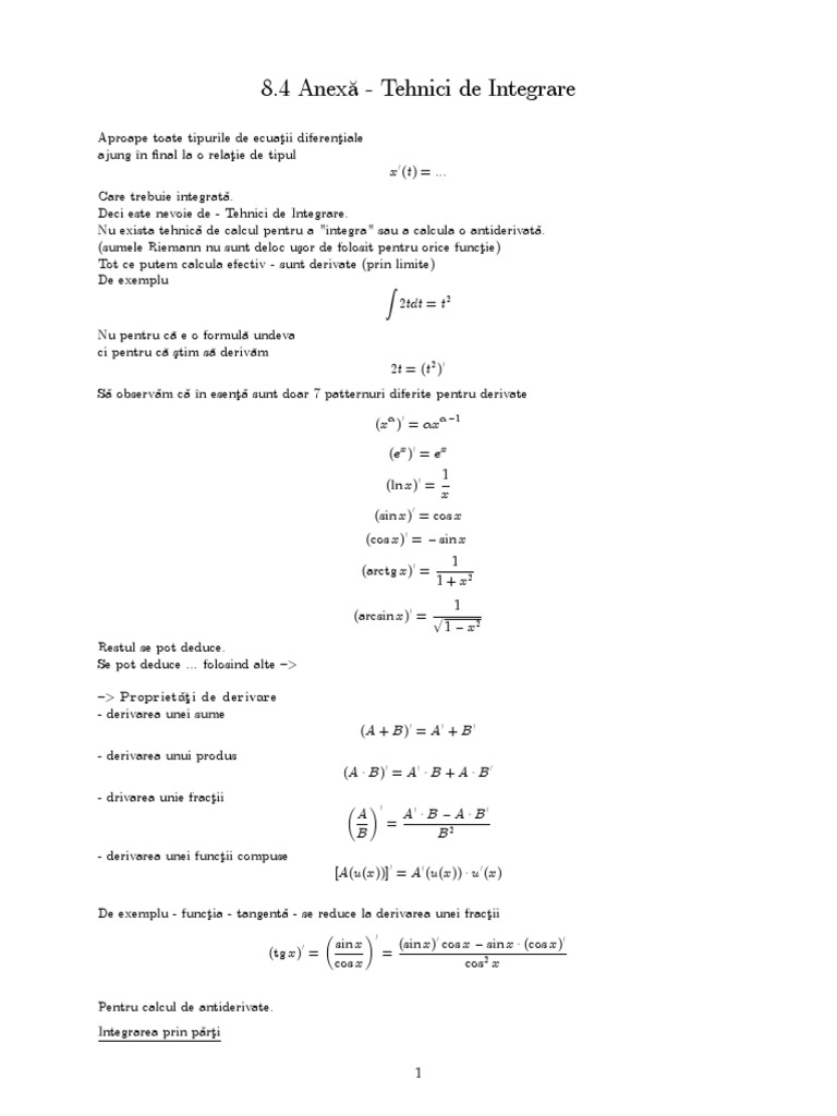 8.4 Tehnici de Integrare | PDF