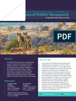 Advanced Wildlife Management: Post Graduate Diploma Course in