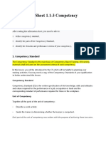Information Sheet 1.1-3 Competency Standards