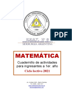 Cuadernillo Matematicas 2021