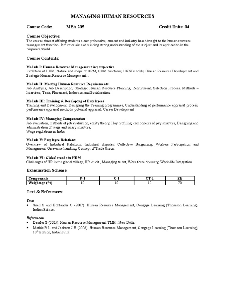 Comprehensive Human Resource Management | PDF | Career & Growth