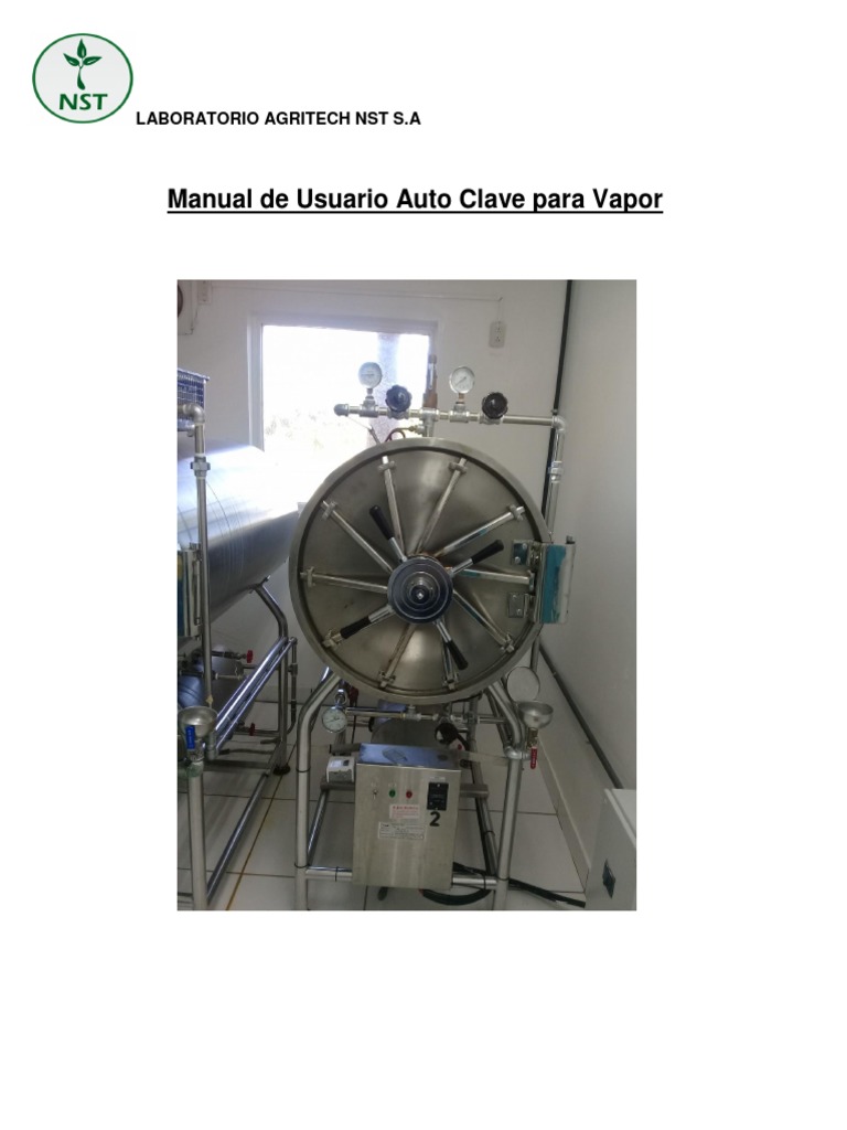 Manual Autoclave PDF PDF Química Física Aplicada e Interdisciplinaria