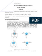 UNIT - 2 BJT and Applications & Feedback Amplifiers