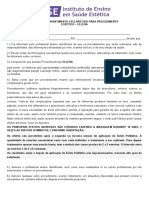 Termo de Consentimento Esclarecido para Sculptra