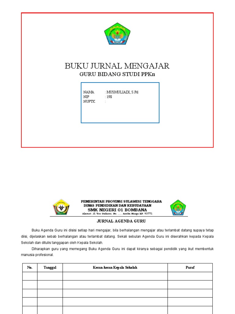 Jurnal Mengajar Guru PPKn SMK | PDF