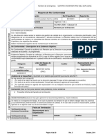 Reporte de No Conformidad: Confidencial Página 16 de 30 Rev. 5 Octubre, 2014