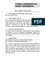 ROTEIRO PARA A ADORAÇÃO AO SANTÍSSIMO SACRAMENTO - PDF Download grátis