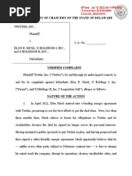 Twitter Lawsuit Against Elon Musk in Delaware