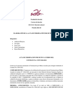 Acta de Terminacion Por Mutuo Acuerdo Laboral