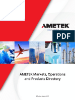AMETEK Markets, Operations and Products Directory: Effective: March 2017