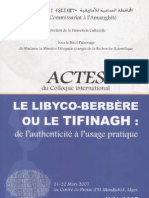 Le Libyco-Berbere Ou Le Tifinagh