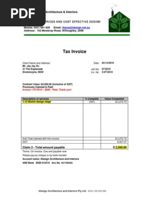 iDesign Invoice 101203
