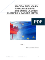 Contratos Públicos y Tratado Libre Comercio CETA (Canada y UE)