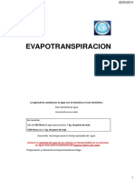 Evapotranspiración: estimación y factores que inciden
