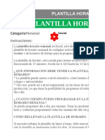 Plantilla Horario