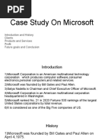 Case Study On Microsoft: Introduction and History Clients Products and Services Profit Future Goals and Conclusion