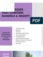 Global Issues That Concern Schools and Society
