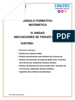 Material de Estudio Matematica IV UNIDAD, Inecuaciones de Tercer Grado